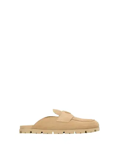 Prada Fussbett Suede Loafer Mules | Thumbnail 1 Prada Fussbett Suede Loafer Mules | Thumbnail 1