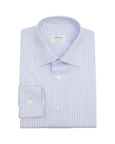 Brioni Men's Giza 45 Cotton Multi-Stripe Dress Shirt | Thumbnail 1 Brioni Men's Giza 45 Cotton Multi-Stripe Dress Shirt | Thumbnail 1