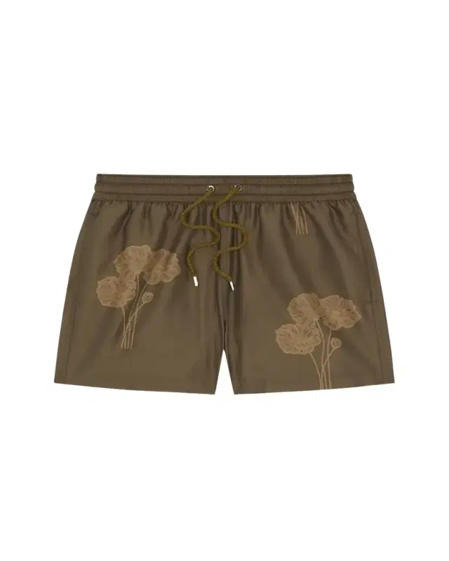Men's Floral-Print Jacquard Swim Shorts Men's Floral-Print Jacquard Swim Shorts