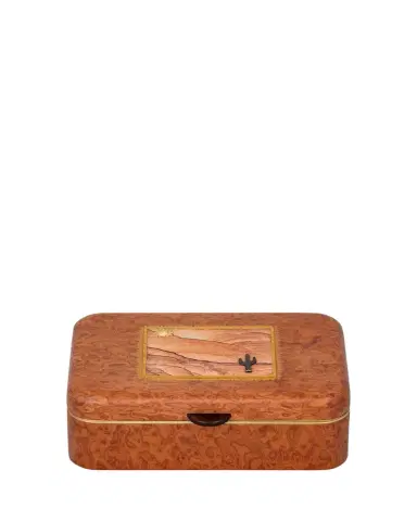 Silvia Furmanovich Rectangular Marquetry Jewelry Box with Rounded Corners and Desert Print, Medium | Thumbnail 1 Silvia Furmanovich Rectangular Marquetry Jewelry Box with Rounded Corners and Desert Print, Medium | Thumbnail 1