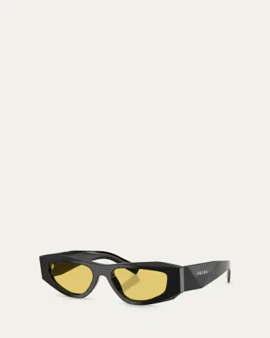 Prada Men's 0PR B19SF Acetate Rectangle Sunglasses | Thumbnail 2 Prada Men's 0PR B19SF Acetate Rectangle Sunglasses | Thumbnail 2