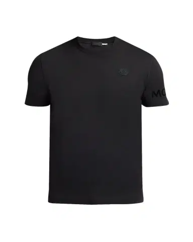 Moncler Men's Washed Cotton Logo T-Shirt | Thumbnail 1 Moncler Men's Washed Cotton Logo T-Shirt | Thumbnail 1
