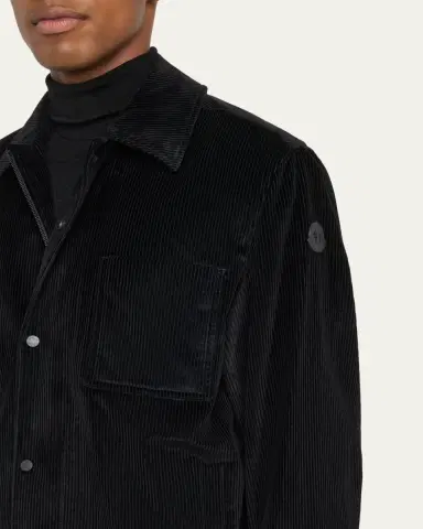 Moncler Men's Cotton Corduroy Button-Front Shirt | Thumbnail 5 Moncler Men's Cotton Corduroy Button-Front Shirt | Thumbnail 5