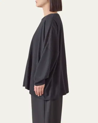 Eskandar Ultrafine Cashmere Wide Round-Neck Sweater (Mid Plus Length) | Thumbnail 4 Eskandar Ultrafine Cashmere Wide Round-Neck Sweater (Mid Plus Length) | Thumbnail 4