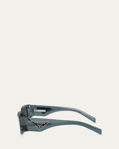 Prada Men's 0PR 09ZSF Acetate and Plastic Rectangle Sunglasses | Thumbnail 3 Prada Men's 0PR 09ZSF Acetate and Plastic Rectangle Sunglasses | Thumbnail 3