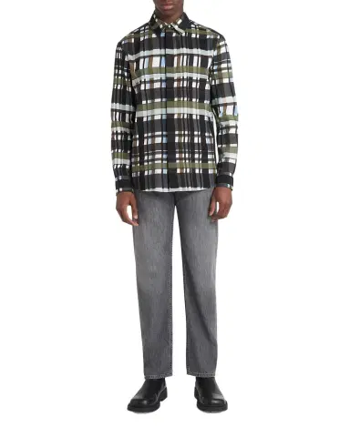 Bottega Veneta Men's Cotton Jumbo Plaid Casual Button-Down Shirt | Thumbnail 1 Bottega Veneta Men's Cotton Jumbo Plaid Casual Button-Down Shirt | Thumbnail 1