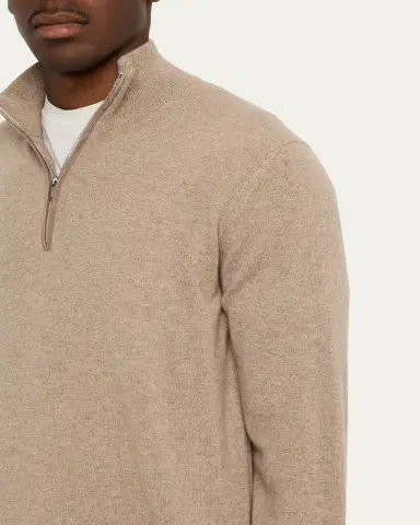 Fioroni Men's Cashmere Half-Zip Pullover | Thumbnail 5 Fioroni Men's Cashmere Half-Zip Pullover | Thumbnail 5