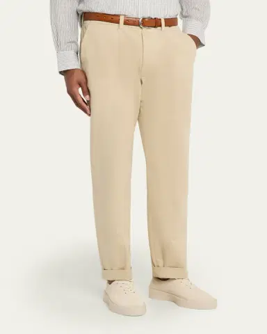OFFICINE GÉNÉRALE Men's Cotton Twill Straight Fit Five-Pocket Pants | Thumbnail 4 OFFICINE GÉNÉRALE Men's Cotton Twill Straight Fit Five-Pocket Pants | Thumbnail 4