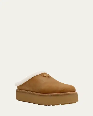 Prada Suede Shearling Cozy Platform Mules | Thumbnail 12 Prada Suede Shearling Cozy Platform Mules | Thumbnail 12
