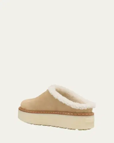 Prada Suede Shearling Cozy Platform Mules | Thumbnail 4 Prada Suede Shearling Cozy Platform Mules | Thumbnail 4