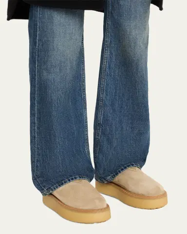 Prada Suede Shearling Cozy Platform Mules | Thumbnail 6 Prada Suede Shearling Cozy Platform Mules | Thumbnail 6