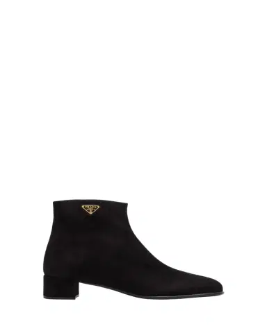 Prada Suede Ankle Booties | Thumbnail 1 Prada Suede Ankle Booties | Thumbnail 1