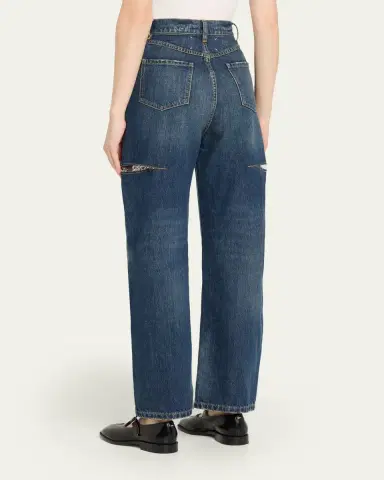 Maison Margiela Slash Slit Barrel-Leg Jeans | Thumbnail 3 Maison Margiela Slash Slit Barrel-Leg Jeans | Thumbnail 3