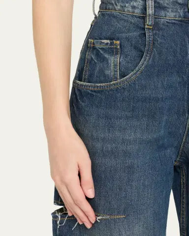Maison Margiela Slash Slit Barrel-Leg Jeans | Thumbnail 5 Maison Margiela Slash Slit Barrel-Leg Jeans | Thumbnail 5