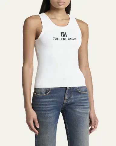 Balenciaga BB Logo Tank Top | Thumbnail 4 Balenciaga BB Logo Tank Top | Thumbnail 4