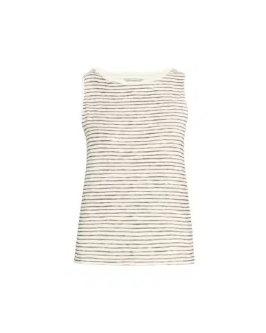 MAJESTIC FILATURES Stretch Linen Stripe Boat-Neck Tank Top | Thumbnail 1 MAJESTIC FILATURES Stretch Linen Stripe Boat-Neck Tank Top | Thumbnail 1