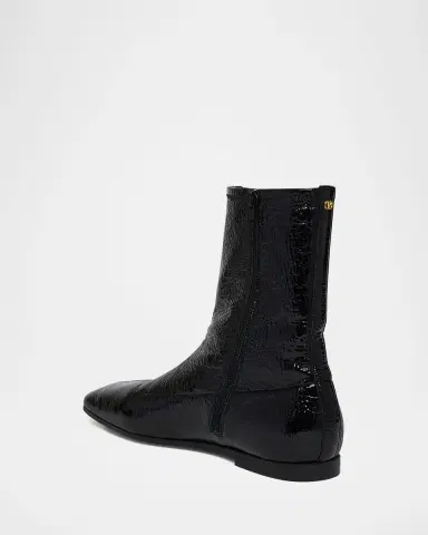 Valentino Garavani Men's Glovely Patent Zip Ankle Boots | Thumbnail 8 Valentino Garavani Men's Glovely Patent Zip Ankle Boots | Thumbnail 8