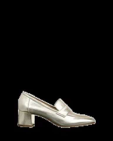 SOPHIQUE Essenziale Metallic Leather Block-Heel Loafers | Thumbnail 2 SOPHIQUE Essenziale Metallic Leather Block-Heel Loafers | Thumbnail 2