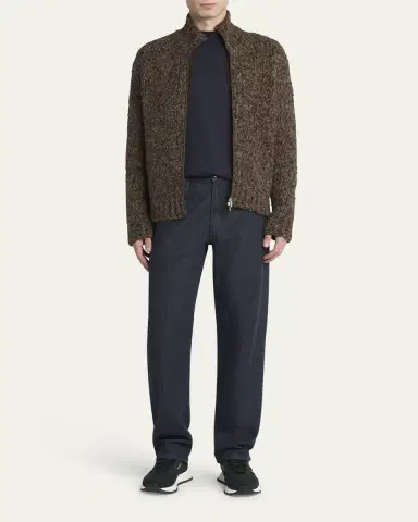 Moncler Men's Wool Knit Full-Zip Sweater | Thumbnail 7 Moncler Men's Wool Knit Full-Zip Sweater | Thumbnail 7