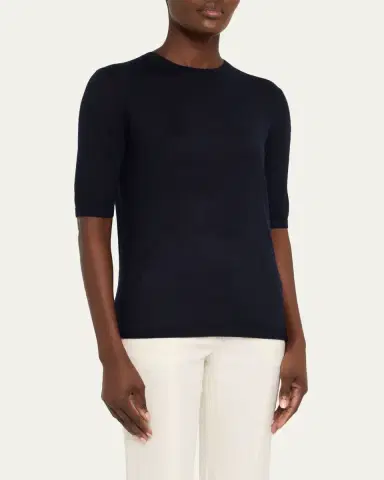 Gabriela Hearst Brunner Knit T-Shirt in Cashmere Silk | Thumbnail 13 Gabriela Hearst Brunner Knit T-Shirt in Cashmere Silk | Thumbnail 13