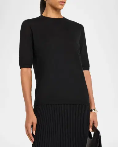 Gabriela Hearst Brunner Knit T-Shirt in Cashmere Silk | Thumbnail 22 Gabriela Hearst Brunner Knit T-Shirt in Cashmere Silk | Thumbnail 22