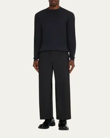 Iris Von Arnim Men's Cashmere Slim Knit Crewneck Sweater | Thumbnail 2 Iris Von Arnim Men's Cashmere Slim Knit Crewneck Sweater | Thumbnail 2