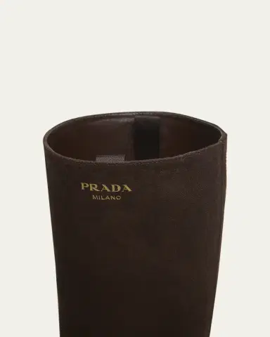 Prada Suede Knee-High Boots | Thumbnail 3 Prada Suede Knee-High Boots | Thumbnail 3