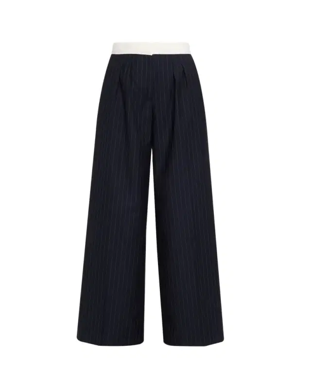 Elia Pinstripe Italian Wool Pants Elia Pinstripe Italian Wool Pants
