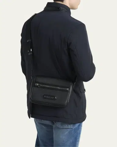 Tom Ford Men's Soft Grain Leather Flap Messenger Bag | Thumbnail 2 Tom Ford Men's Soft Grain Leather Flap Messenger Bag | Thumbnail 2