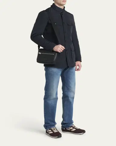 Tom Ford Men's Soft Grain Leather Flap Messenger Bag | Thumbnail 5 Tom Ford Men's Soft Grain Leather Flap Messenger Bag | Thumbnail 5