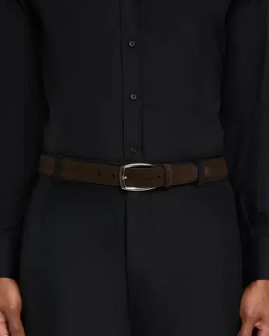 Brioni Men's Square-Buckle Suede Belt | Thumbnail 2 Brioni Men's Square-Buckle Suede Belt | Thumbnail 2