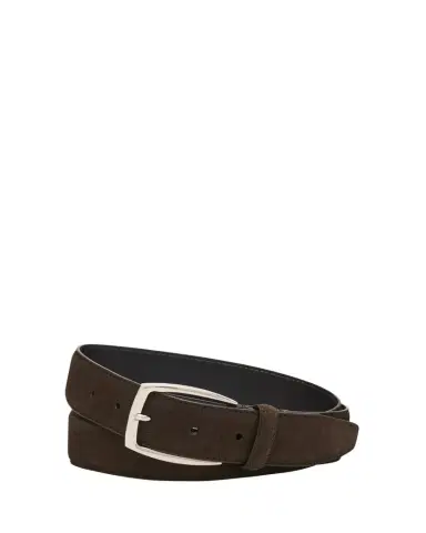 Brioni Men's Square-Buckle Suede Belt | Thumbnail 1 Brioni Men's Square-Buckle Suede Belt | Thumbnail 1