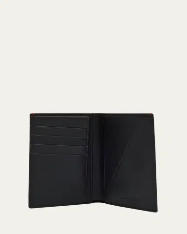 Brunello Cucinelli Men's Bifold Leather Card Holder | Thumbnail 2 Brunello Cucinelli Men's Bifold Leather Card Holder | Thumbnail 2