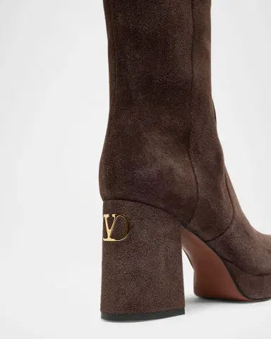 Valentino Garavani Fawcette Suede Knee Boots | Thumbnail 2 Valentino Garavani Fawcette Suede Knee Boots | Thumbnail 2