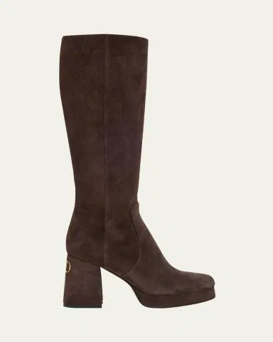 Valentino Garavani Fawcette Suede Knee Boots | Thumbnail 4 Valentino Garavani Fawcette Suede Knee Boots | Thumbnail 4