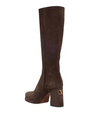Valentino Garavani Fawcette Suede Knee Boots | Thumbnail 1 Valentino Garavani Fawcette Suede Knee Boots | Thumbnail 1
