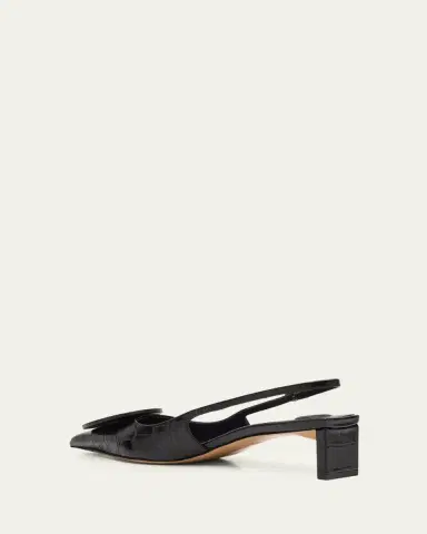 Jacquemus Les Slingbacks Croc-Embossed Leather Pumps | Thumbnail 3 Jacquemus Les Slingbacks Croc-Embossed Leather Pumps | Thumbnail 3