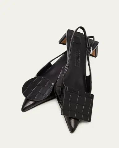 Jacquemus Les Slingbacks Croc-Embossed Leather Pumps | Thumbnail 4 Jacquemus Les Slingbacks Croc-Embossed Leather Pumps | Thumbnail 4