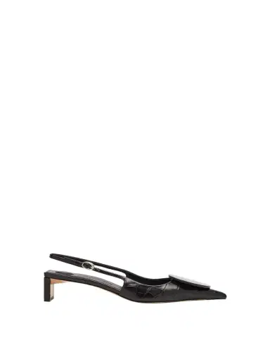 Jacquemus Les Slingbacks Croc-Embossed Leather Pumps | Thumbnail 1 Jacquemus Les Slingbacks Croc-Embossed Leather Pumps | Thumbnail 1