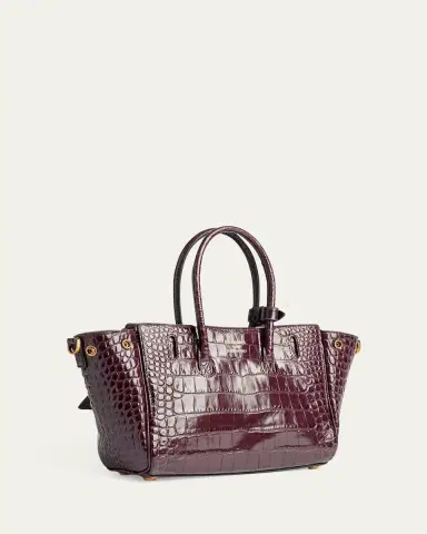 Balenciaga Bel Air Mini Croc-Embossed Leather Top-Handle Bag | Thumbnail 5 Balenciaga Bel Air Mini Croc-Embossed Leather Top-Handle Bag | Thumbnail 5