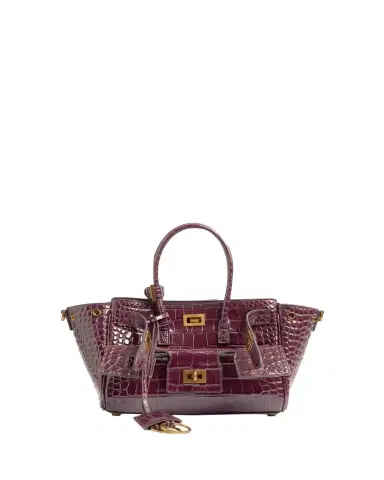 Balenciaga Bel Air Mini Croc-Embossed Leather Top-Handle Bag | Thumbnail 1 Balenciaga Bel Air Mini Croc-Embossed Leather Top-Handle Bag | Thumbnail 1