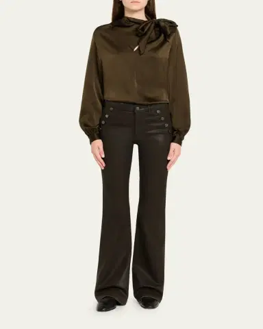 Ramy Brook Harry Tie-Neck Silk Blouse | Thumbnail 2 Ramy Brook Harry Tie-Neck Silk Blouse | Thumbnail 2