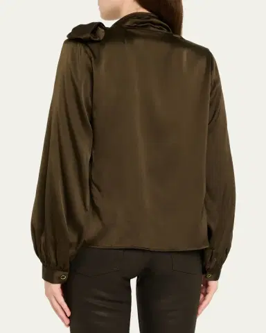 Ramy Brook Harry Tie-Neck Silk Blouse | Thumbnail 3 Ramy Brook Harry Tie-Neck Silk Blouse | Thumbnail 3
