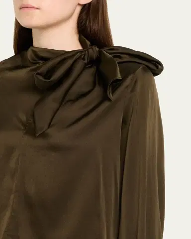Ramy Brook Harry Tie-Neck Silk Blouse | Thumbnail 5 Ramy Brook Harry Tie-Neck Silk Blouse | Thumbnail 5