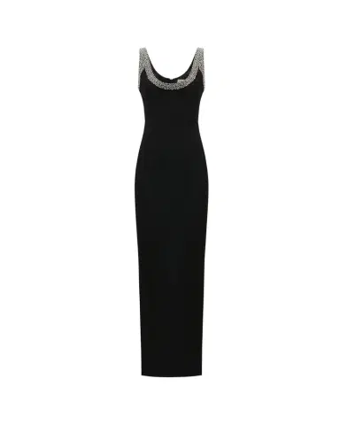 The New Arrivals by Ilkyaz Ozel Manu Crystal-Trim Column Gown | Thumbnail 1 The New Arrivals by Ilkyaz Ozel Manu Crystal-Trim Column Gown | Thumbnail 1
