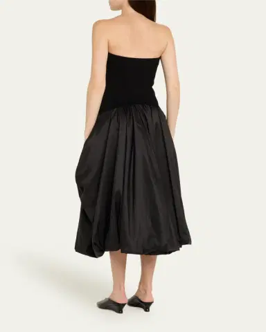 Simkhai Izzy Strapless Midi Bubble Dress | Thumbnail 3 Simkhai Izzy Strapless Midi Bubble Dress | Thumbnail 3