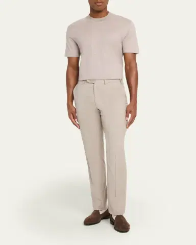 Brioni Men's Cotton and Cashmere Slim-Fit Crewneck T-Shirt | Thumbnail 2 Brioni Men's Cotton and Cashmere Slim-Fit Crewneck T-Shirt | Thumbnail 2