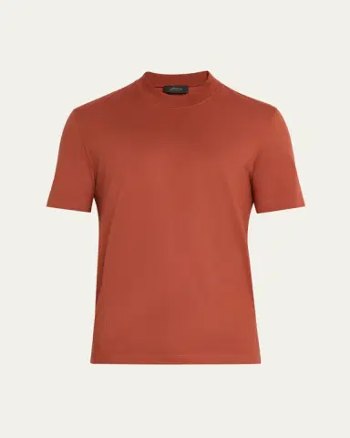 Brioni Men's Cotton and Cashmere Slim-Fit Crewneck T-Shirt | Thumbnail 10 Brioni Men's Cotton and Cashmere Slim-Fit Crewneck T-Shirt | Thumbnail 10