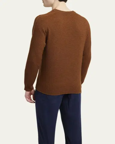 Brioni Men's Cashmere and Silk Knit Crewneck Sweater | Thumbnail 3 Brioni Men's Cashmere and Silk Knit Crewneck Sweater | Thumbnail 3