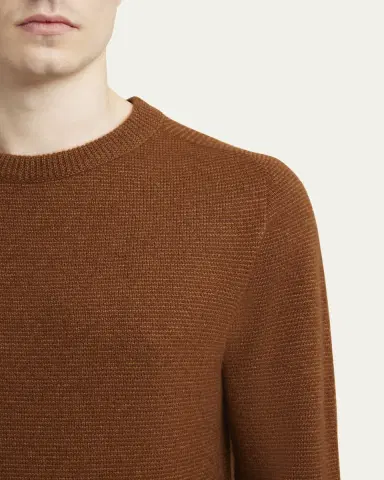 Brioni Men's Cashmere and Silk Knit Crewneck Sweater | Thumbnail 5 Brioni Men's Cashmere and Silk Knit Crewneck Sweater | Thumbnail 5